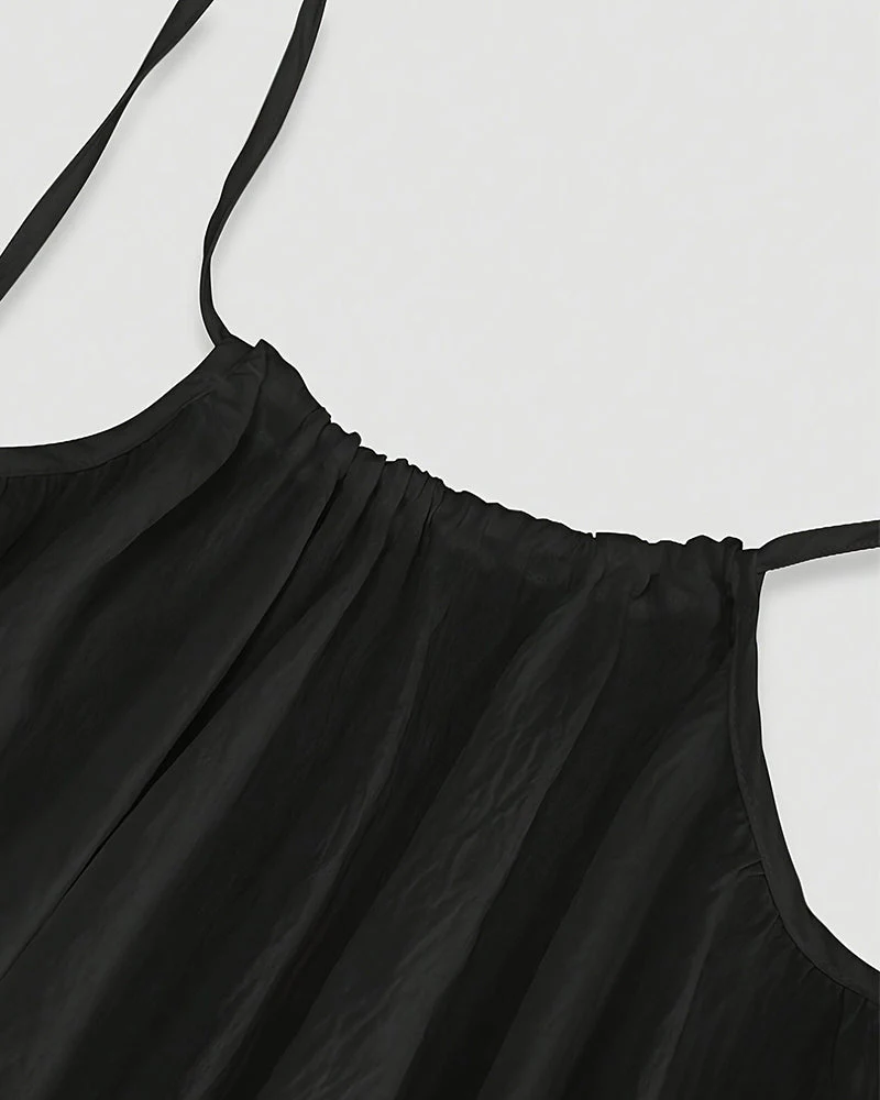 Women’s Chic Solid Color Backless Cami Dress - Image 3