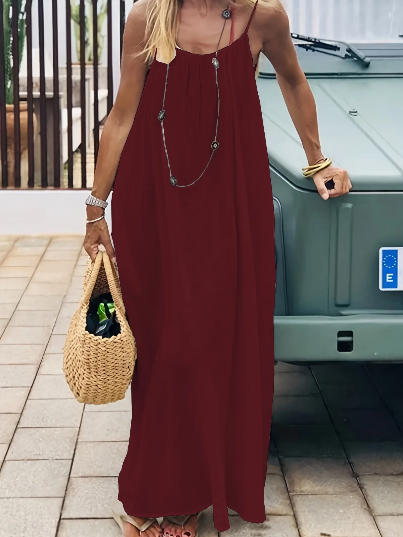 Women’s Chic Solid Color Backless Cami Dress - Image 30