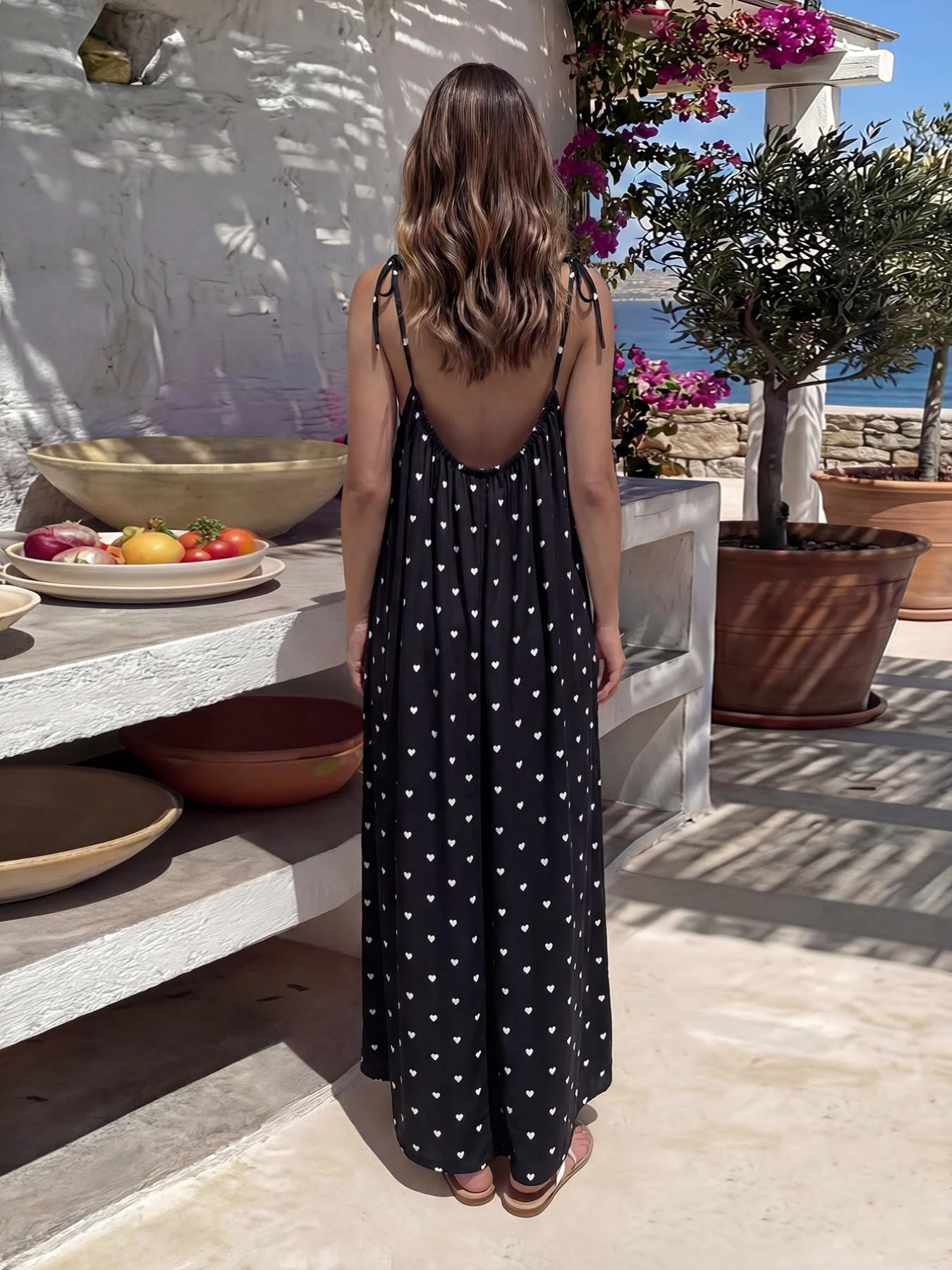 Women’s Chic Solid Color Backless Cami Dress - Image 35