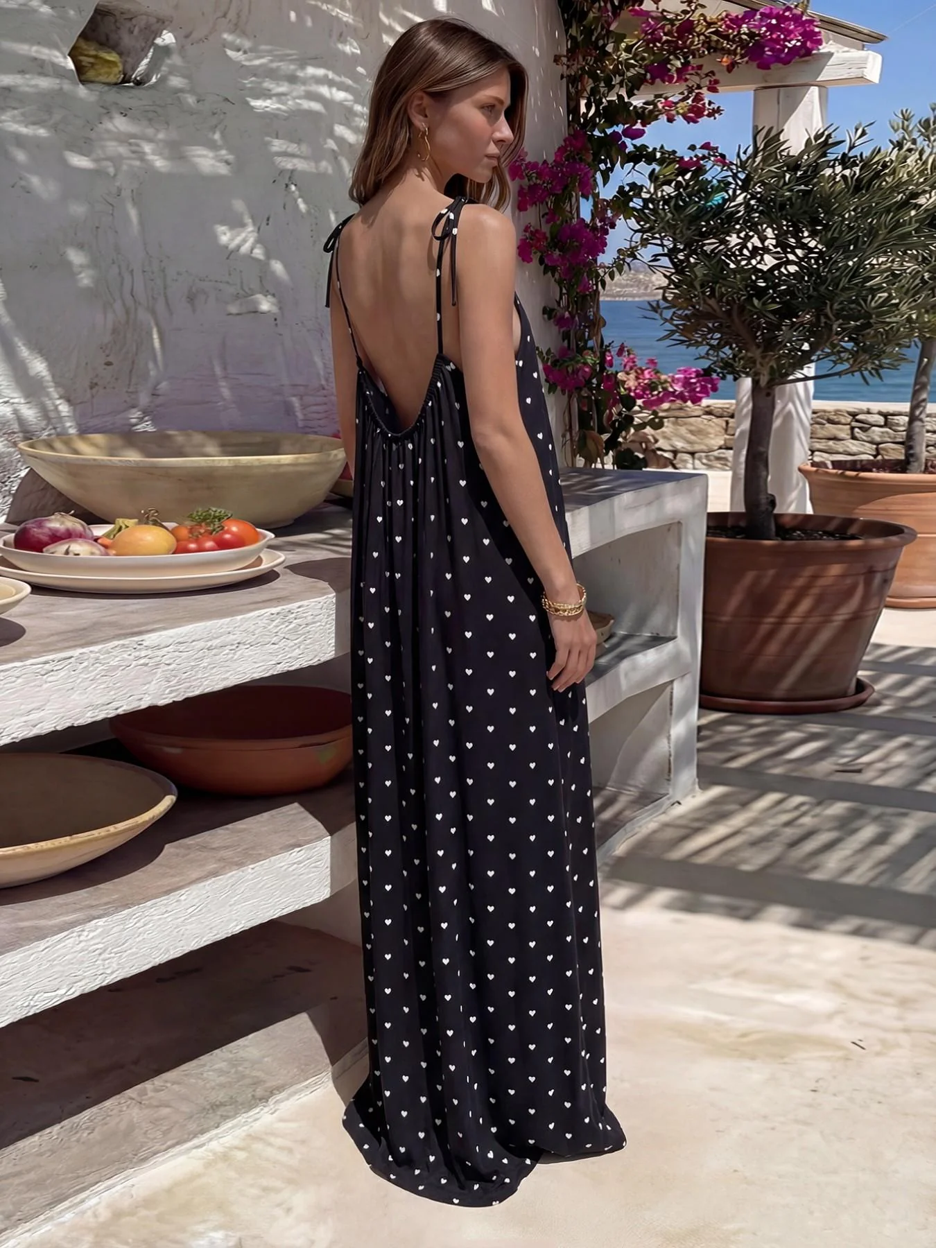 Women’s Chic Solid Color Backless Cami Dress - Image 36