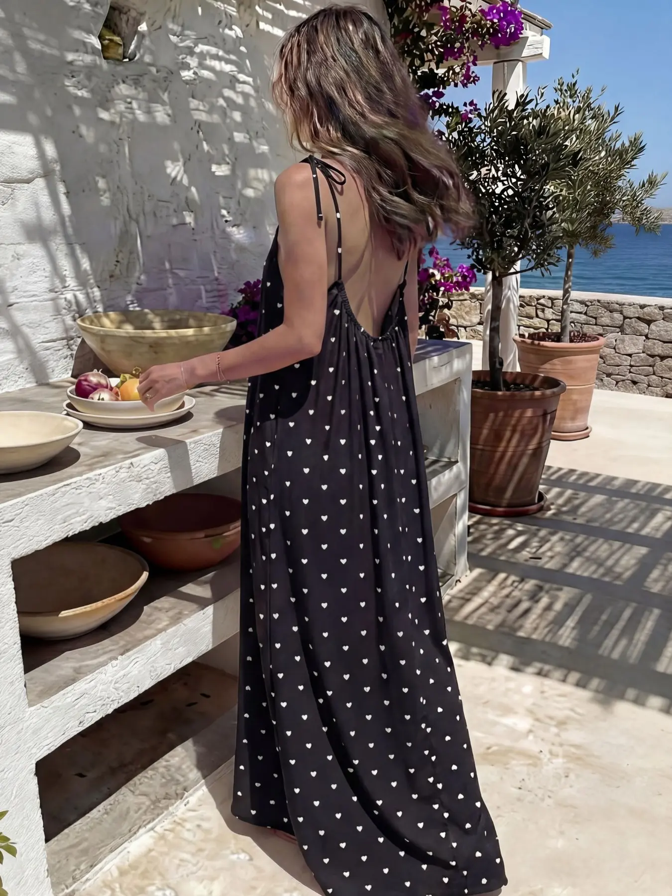 Women’s Chic Solid Color Backless Cami Dress - Image 38