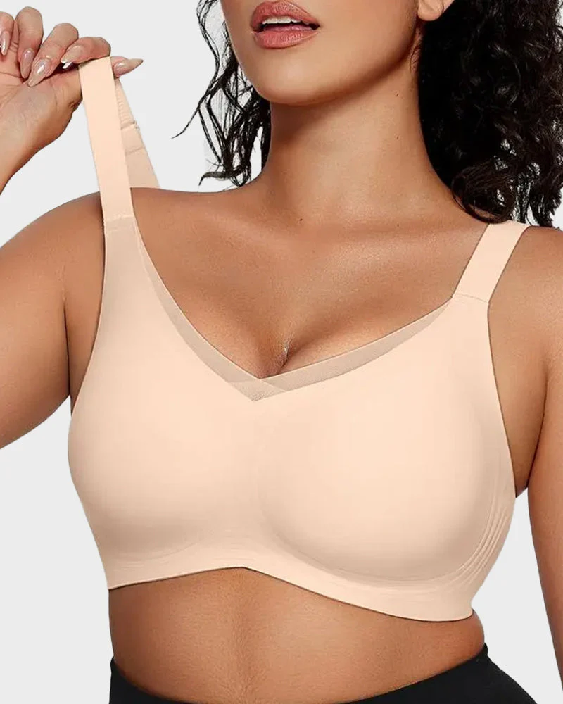 Womens Wireless Bras V Mesh Comfortable Bralette Supportive - Image 2