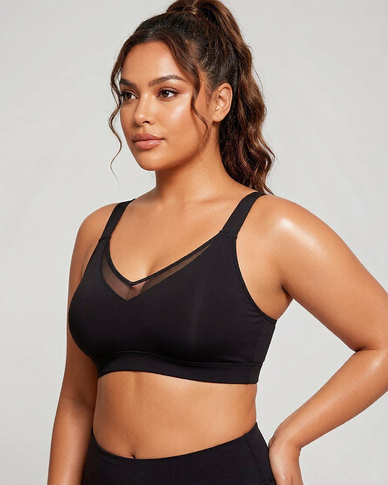 Womens Wireless Bras V Mesh Comfortable Bralette Supportive - Image 5