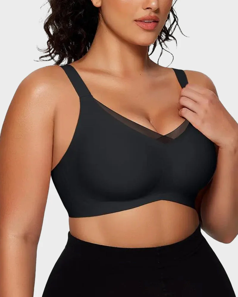 Womens Wireless Bras V Mesh Comfortable Bralette Supportive - Image 8