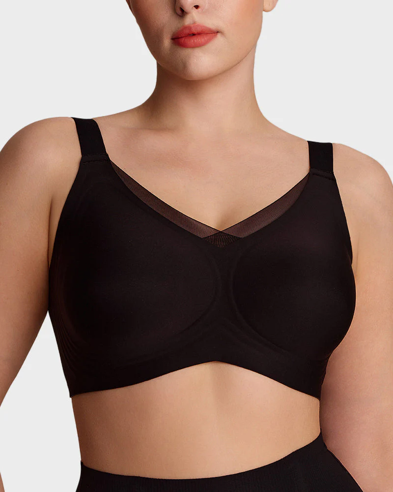 Womens Wireless Bras V Mesh Comfortable Bralette Supportive - Image 9