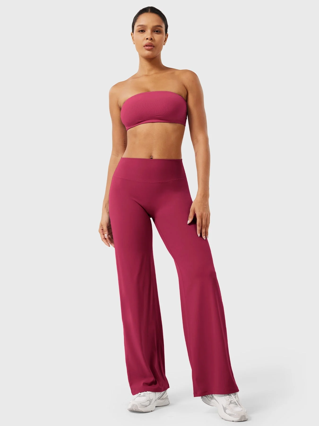 Leggings High-Waist Straight-Leg No Front Seam Buttery Soft Gym Yoga Pants for Women Fitness Tights - Image 108