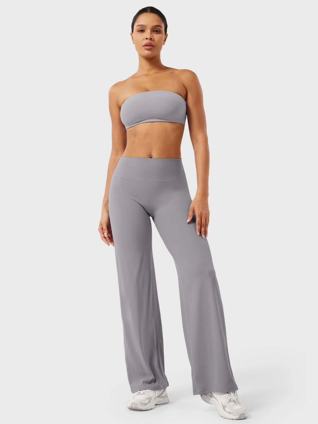 Leggings High-Waist Straight-Leg No Front Seam Buttery Soft Gym Yoga Pants for Women Fitness Tights - Image 117