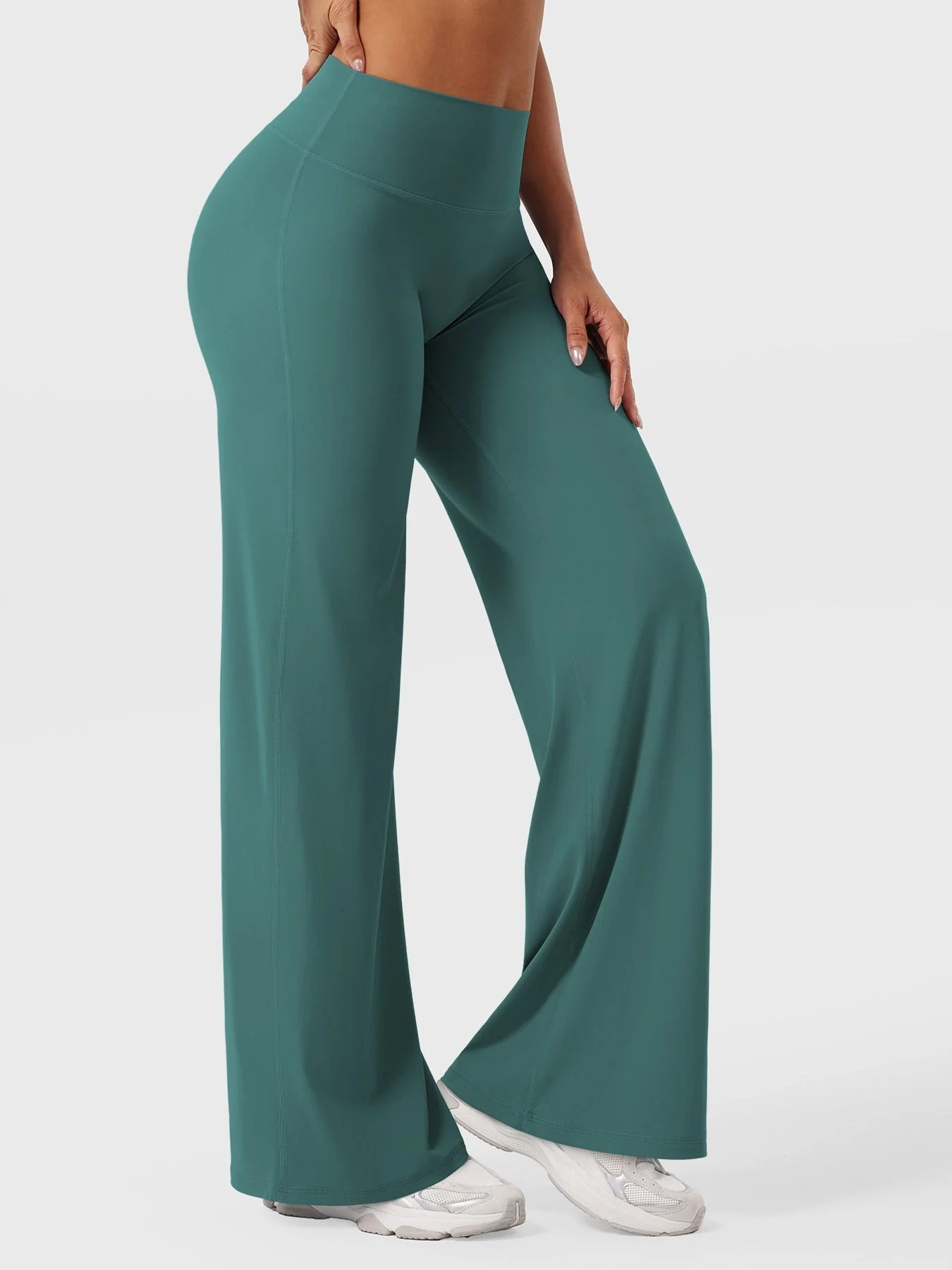 Leggings High-Waist Straight-Leg No Front Seam Buttery Soft Gym Yoga Pants for Women Fitness Tights - Image 157
