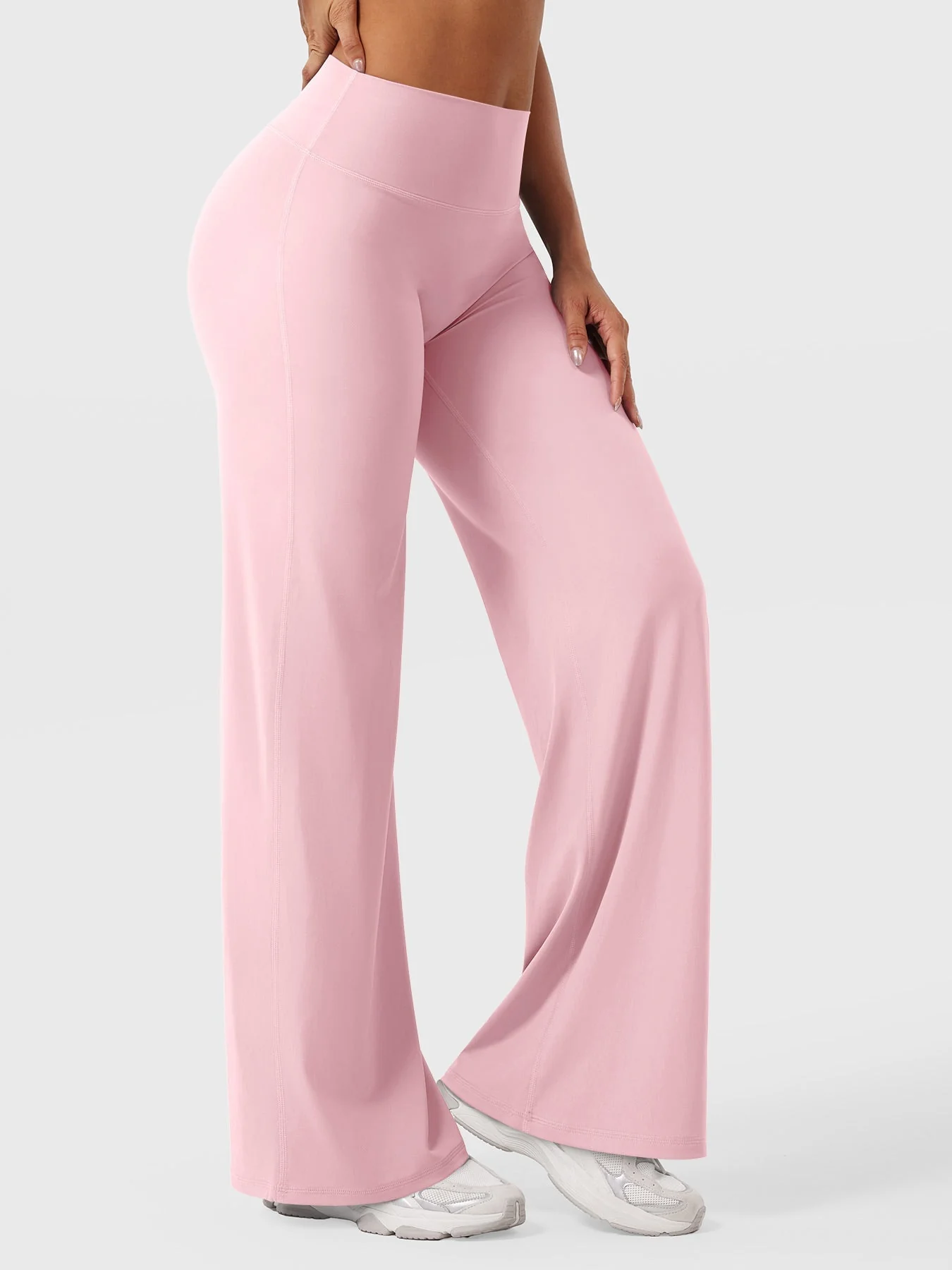 Leggings High-Waist Straight-Leg No Front Seam Buttery Soft Gym Yoga Pants for Women Fitness Tights - Image 67
